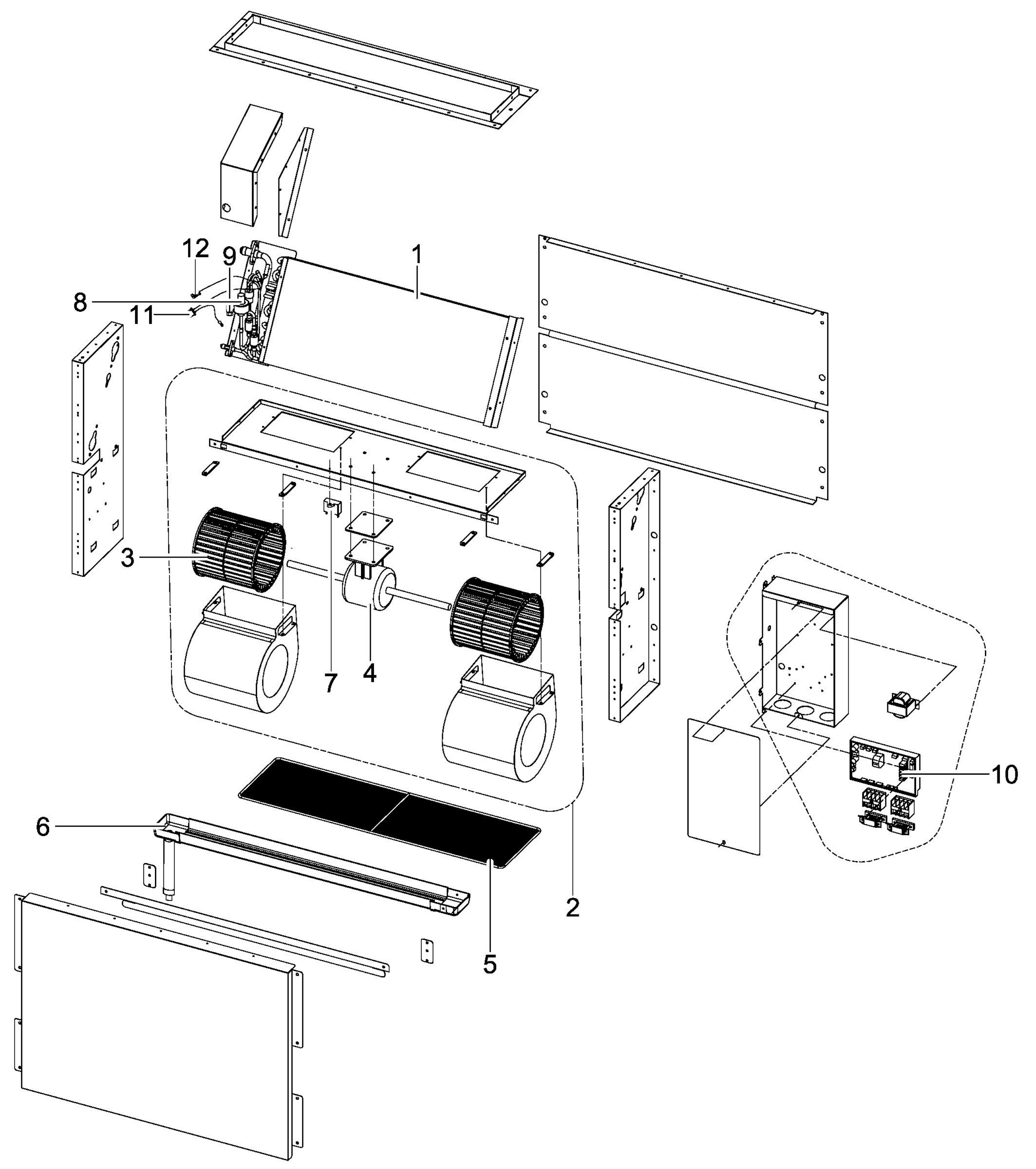 VRF 036, for innbygging, gulvmodell 