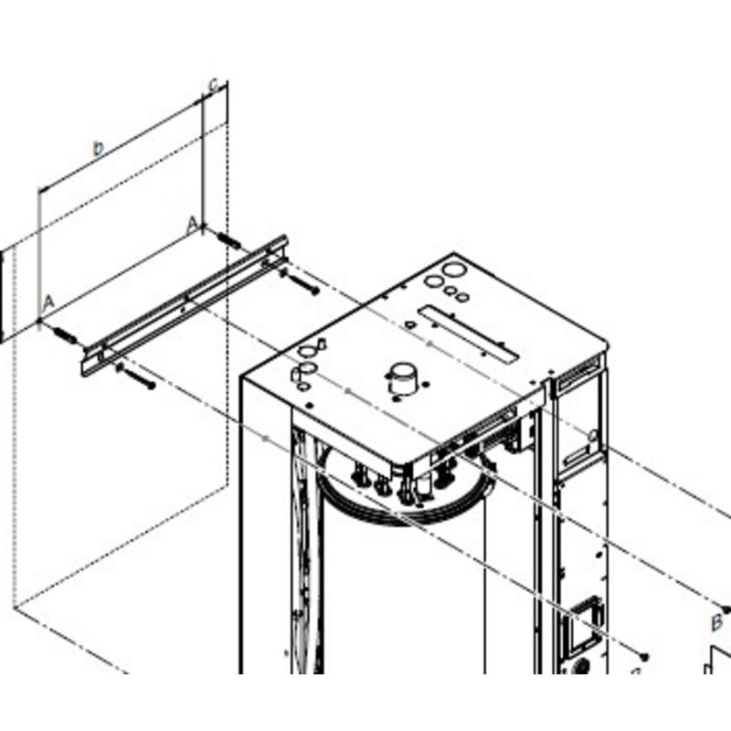Brakett for Condair EL, størrelse S