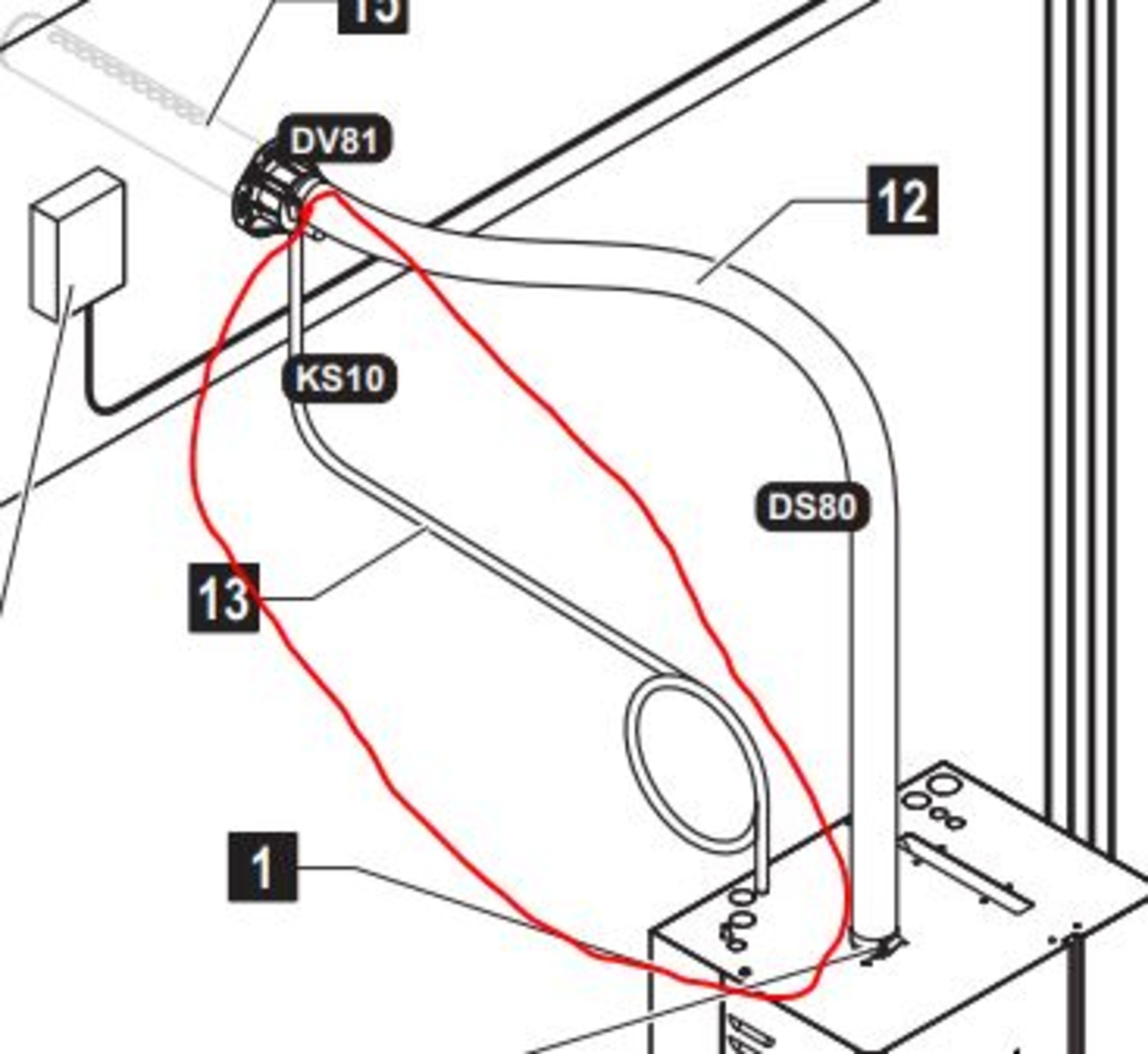 KS10  kondensslange 12/8 mm - pris per meter