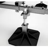 Big Foot Fot 305 x 305 mm H 560 mm m/ vibrasjonsdempende matte og festebrakett, for 50 mm modulramme