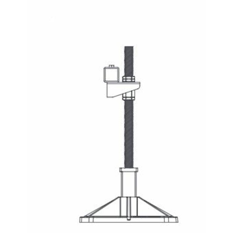 Big Foot Fot 305 x 305 mm H 560 mm m/ vibrasjonsdempende matte og festebrakett, for 50 mm modulramme