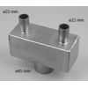 DSV 345 dampfordeler fra 45 mm til 2 x 22 mm