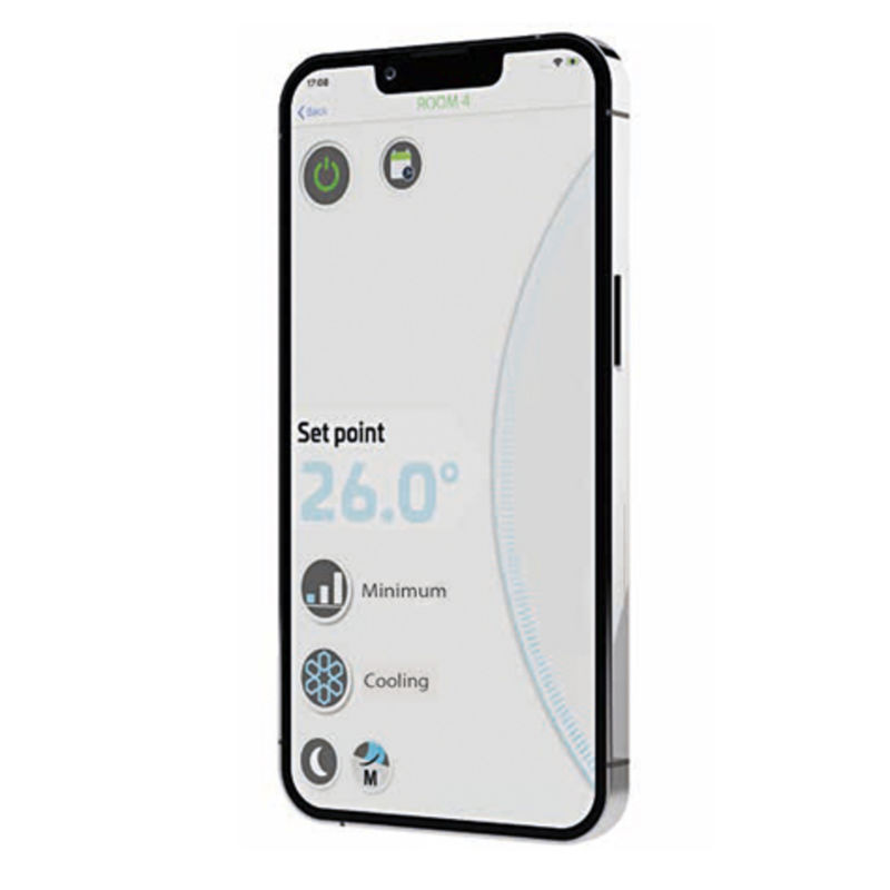 Carisma Fly 1 CVP-TA-2V viftekonvektor m/ IR-fjernkontroll og wifi for appstyring