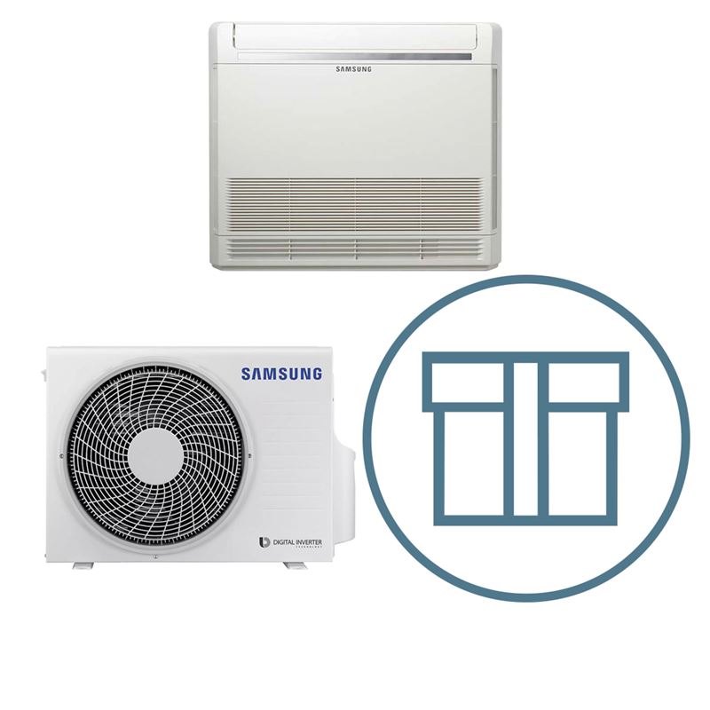 CAC Console 052 gulvmodell, R410a, systempakke luft-luft varmepumpe