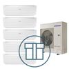 FJM 100 m/5 stk. WF High Wall 07, R410a, systempakke luft-luft varmepumpe