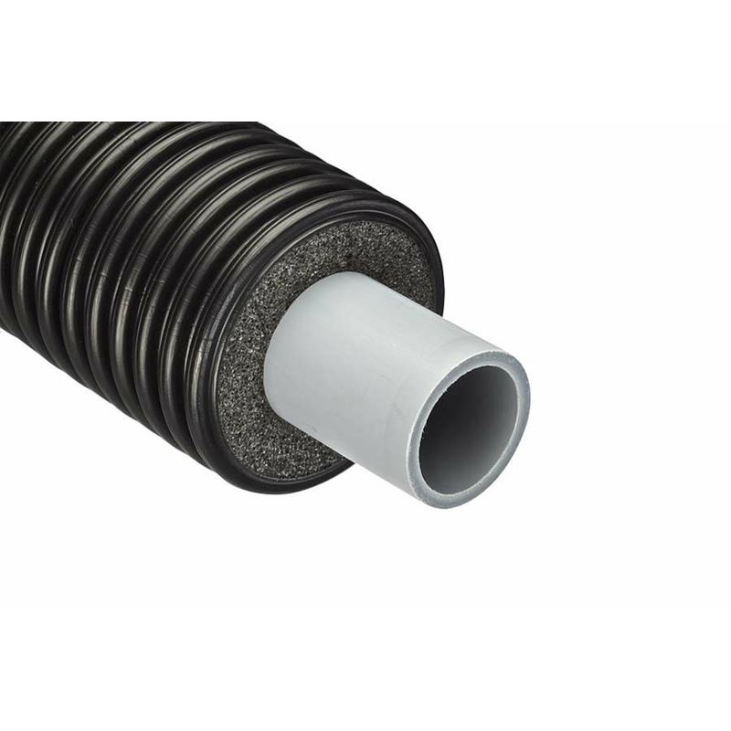 Flexalen 600 Singel kulvertr&#248;r for tappevann, 32 / 90 mm, gr&#229;, meterpriset