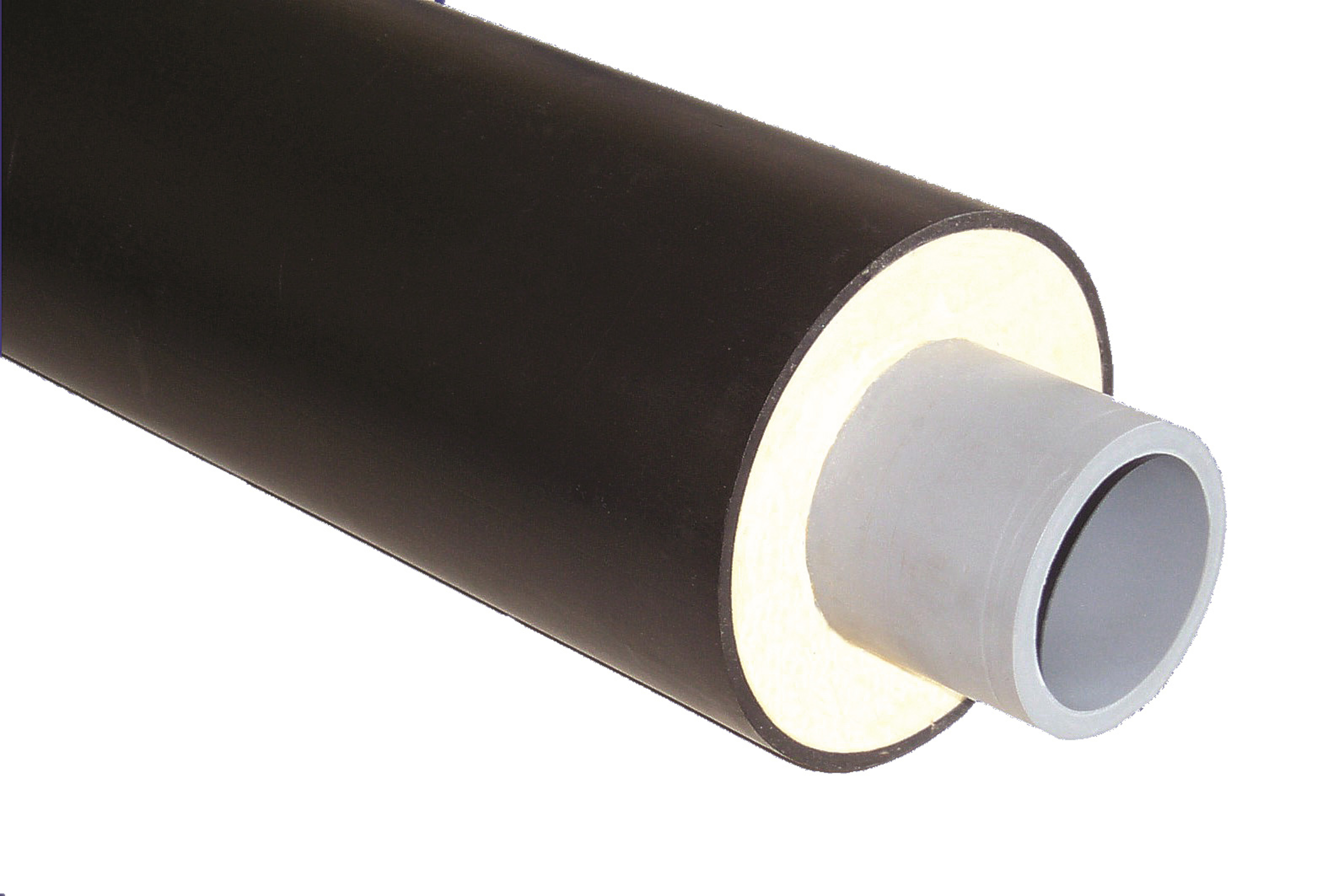 PU SL kulvertrør m/ isolasjon av polyuretanskum, 160 / 250 mm, grå, 11,8 meter