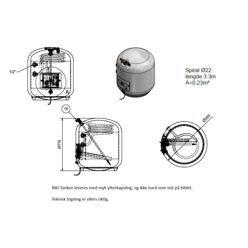 100 Benk Heat Injection EC kombi-varmtvannsbereder, for innbygging, 3 kW