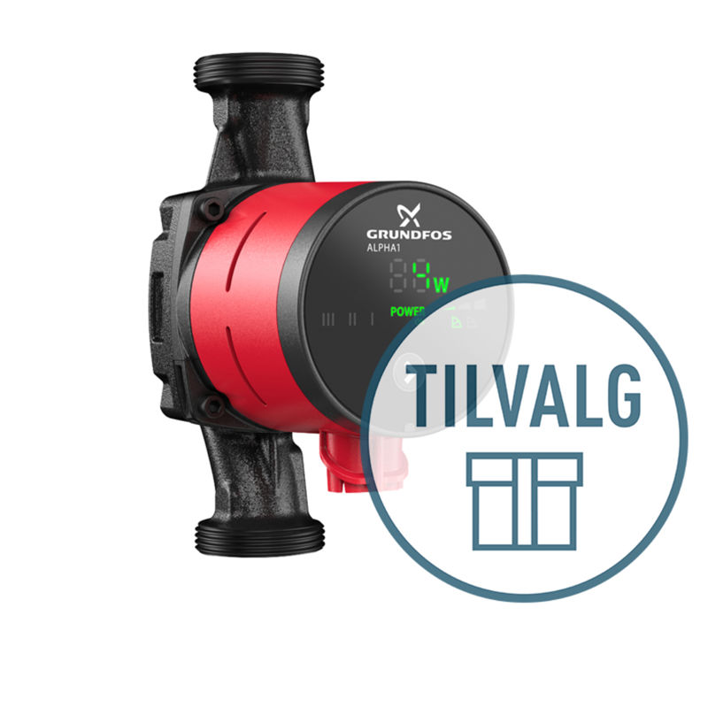 Tilvalgspakke varm side for CTC varmepumper, opptil 15 kW dT 5K og 30 kW dT10K anleggseffekt ved DUT