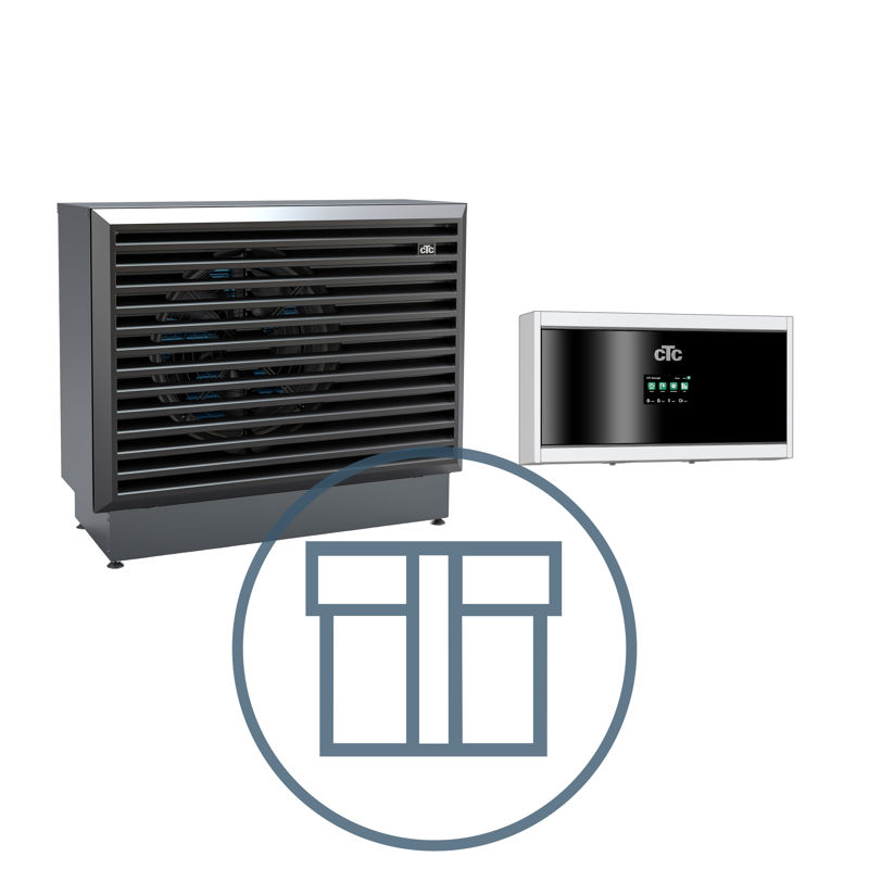1 stk. EcoAir 720M Inverter med EcoLogic M, 3~ 400 V systempakke luft-vann varmepumpe