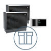 2 stk. EcoAir 720M Inverter med EcoLogic L, 3~ 400 V systempakke luft-vann varmepumpe
