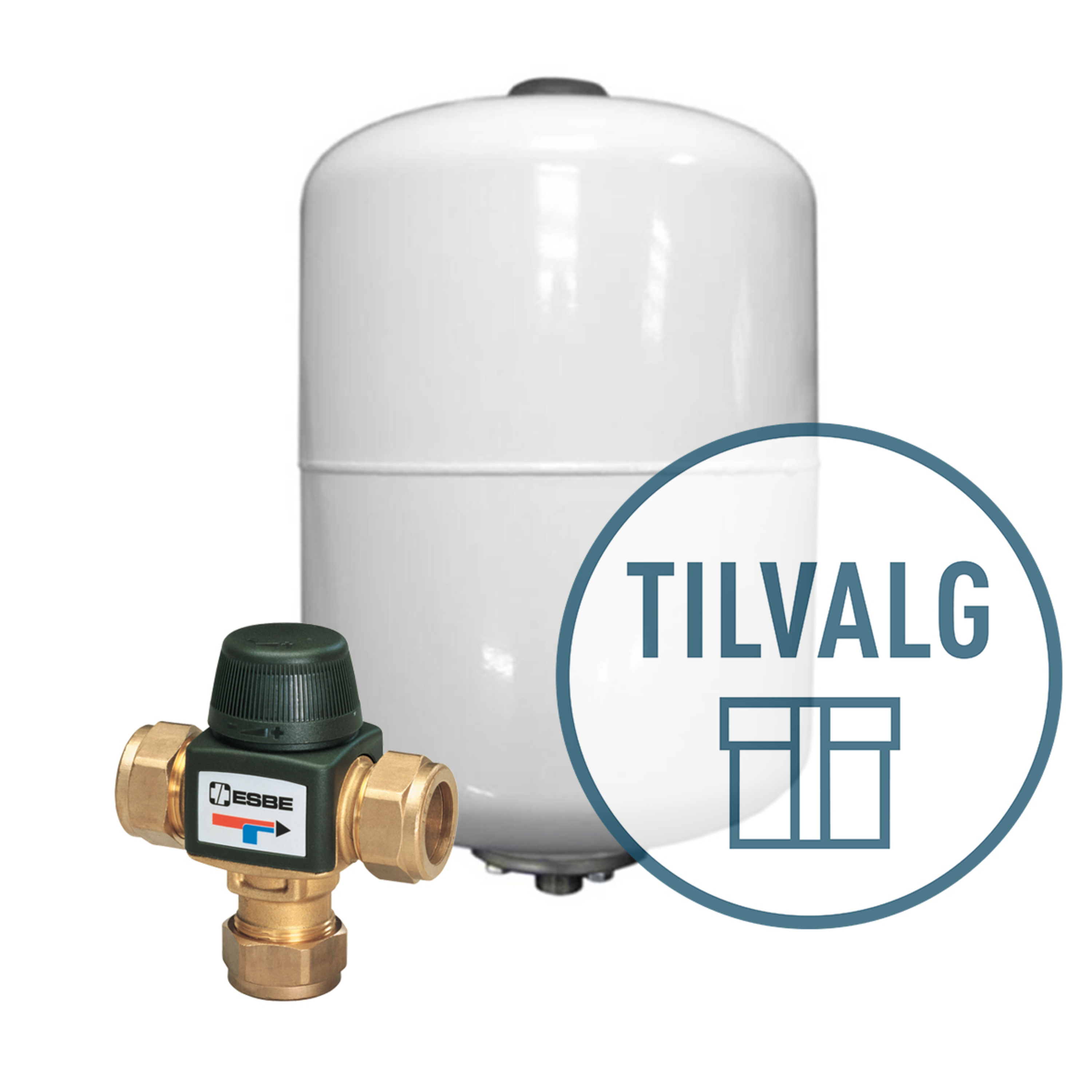 Tilvalgspakke kaldt/varmtvann med ekspansjonskar for PWZSV 62-162