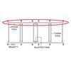 Big Foot Lengdestag 1,5 m, for 50 x 50 mm module rammesystem