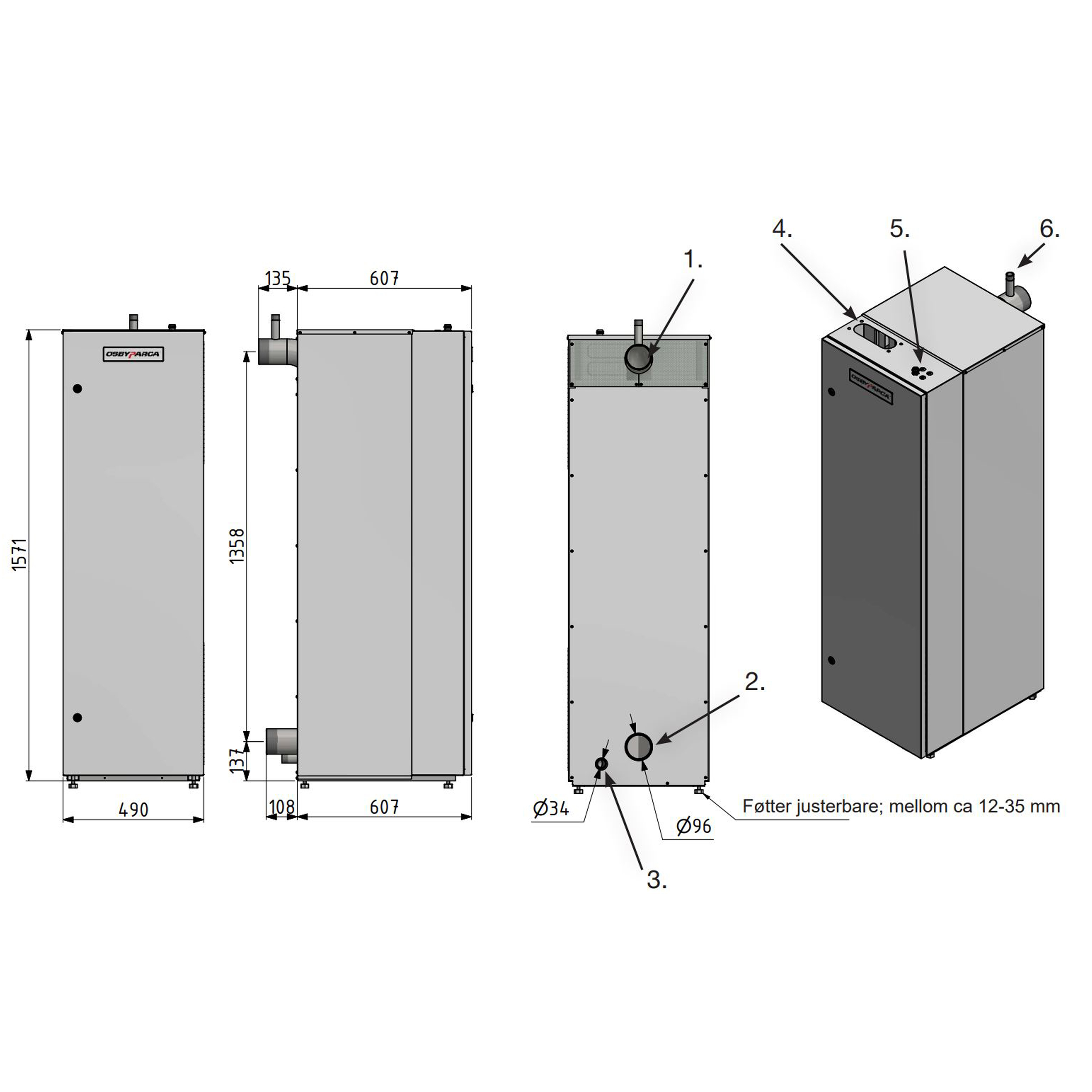 ELK Servio el.kjele 0-10 V, 93 kW, 3~ 400 V