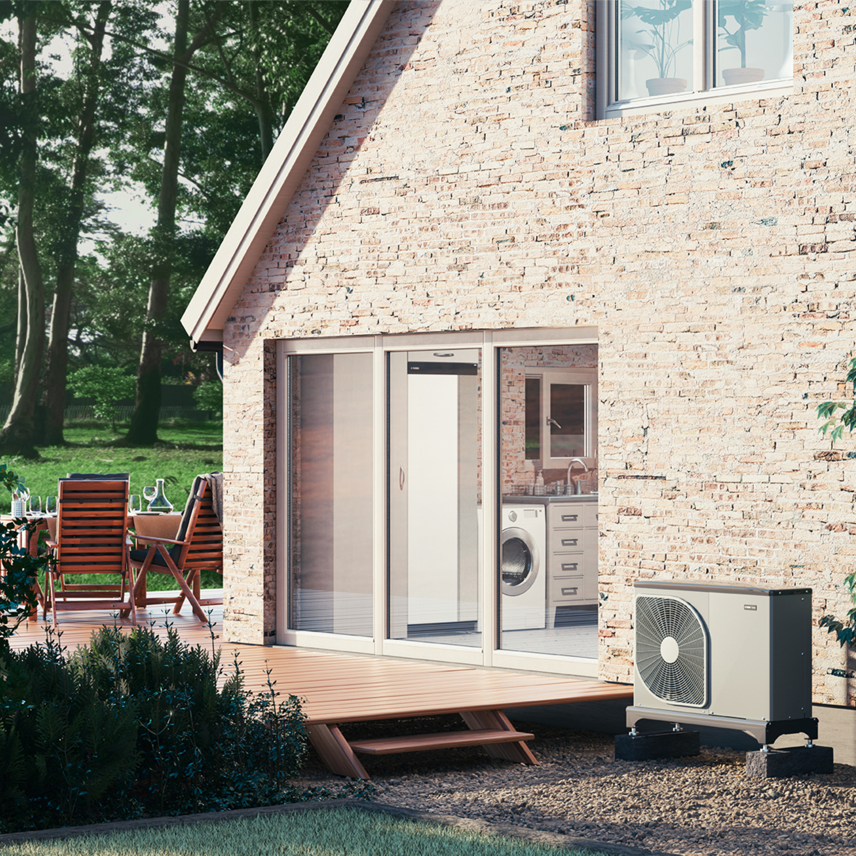 F2050-6 Inverter, 1~ 230 V, luft-vann monoblokk varmepumpe