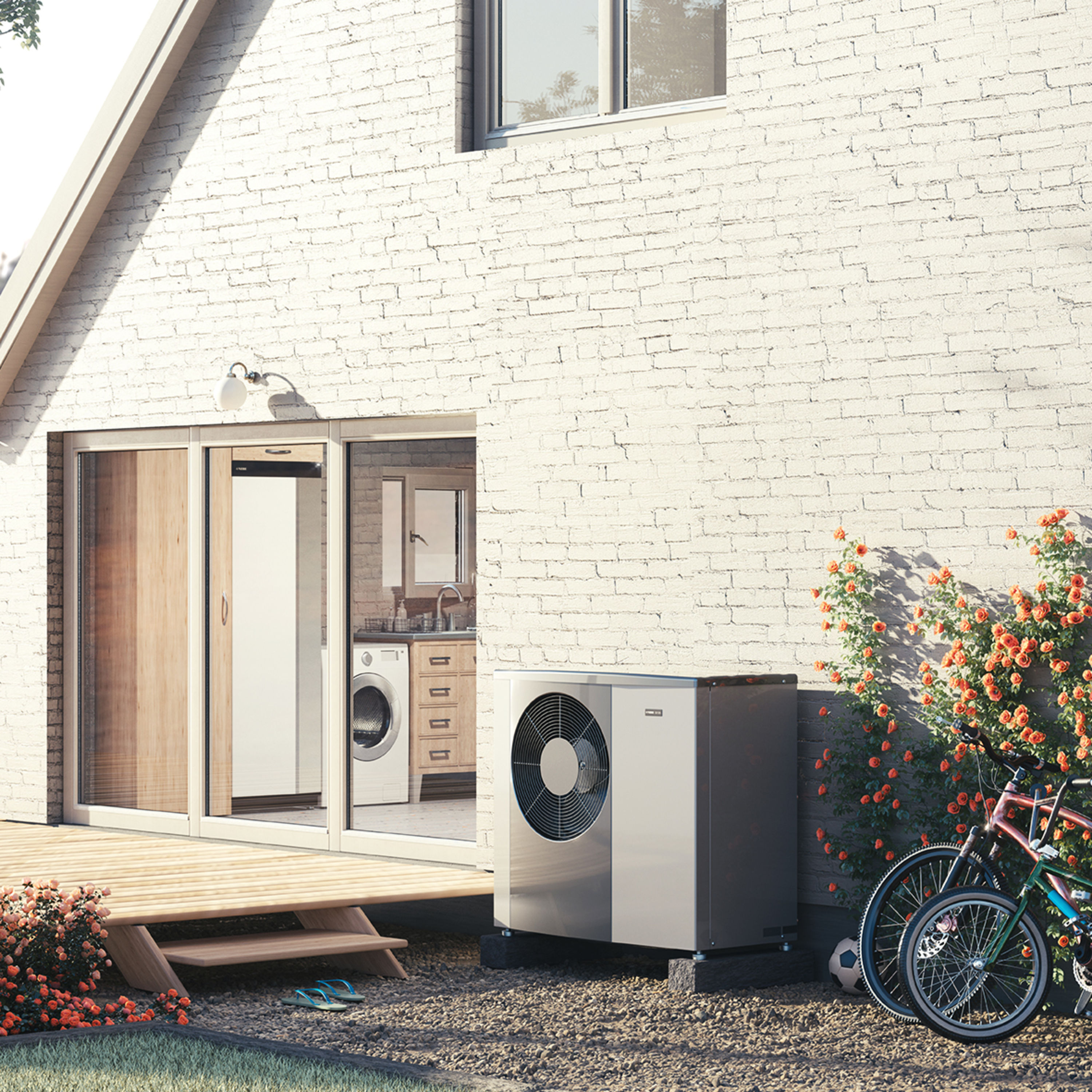 S2125-8 Inverter, 1~ 230 V luft-vann monoblokk varmepumpe