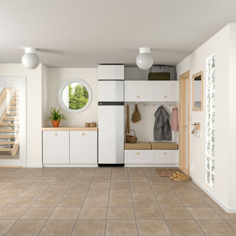 S735-7 avtrekksvarmepumpe m/ bereder og 0-9 kW el.kolbe, 3~ 230 V