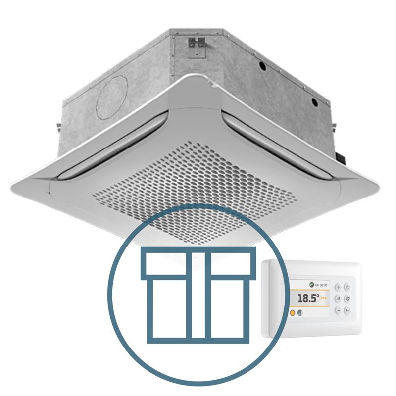 SkyStar Jumbo SK-ECM 82 viftekonvektor, 2-r&#248;rs, 2V2, T-MB, styringsenhet, HTA900