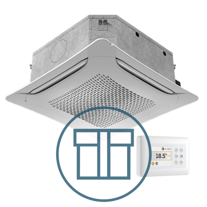 SkyStar Jumbo SK-ECM 72 viftekonvektor, 2-rørs, 2V2, T-MB, styringsenhet, HTA900