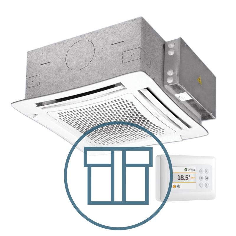 SkyStar SK-ECM 32 viftekonvektor, 2-rørs, 2V2, T-MB, styringsenhet, HTA600