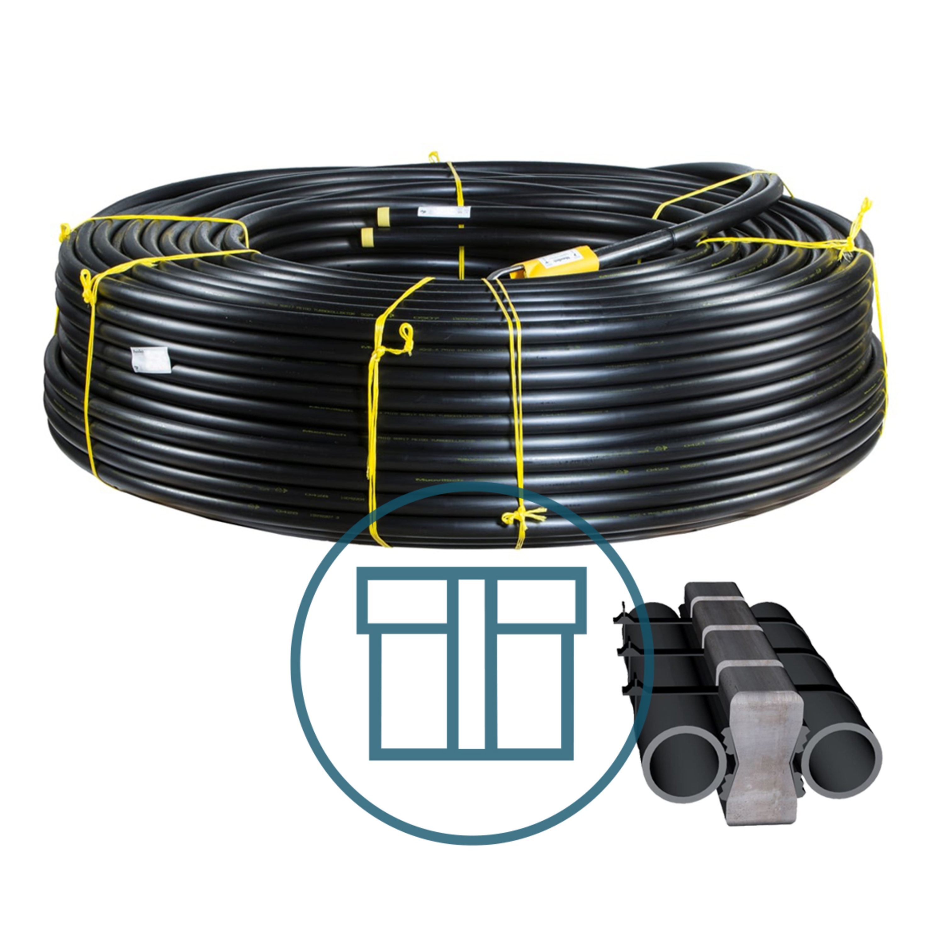 Sjøkollektorpakke 2 x 250 m, 45 mm, PE100 SDR17 PN10