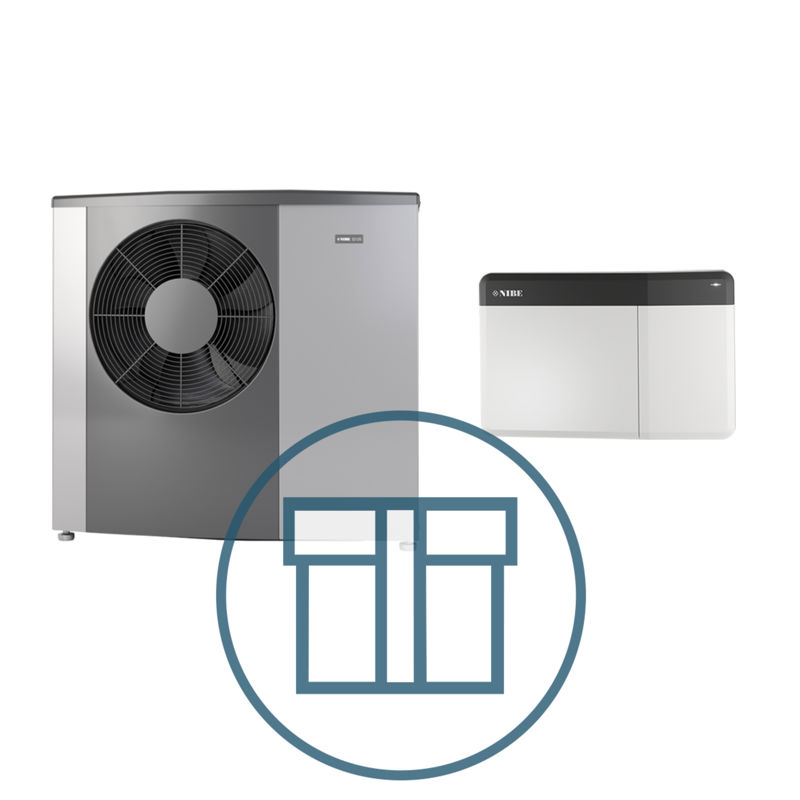 1 stk. S2125-20 Inverter med SMO S40, 1~ 230 V systempakke luft-vann varmepumpe