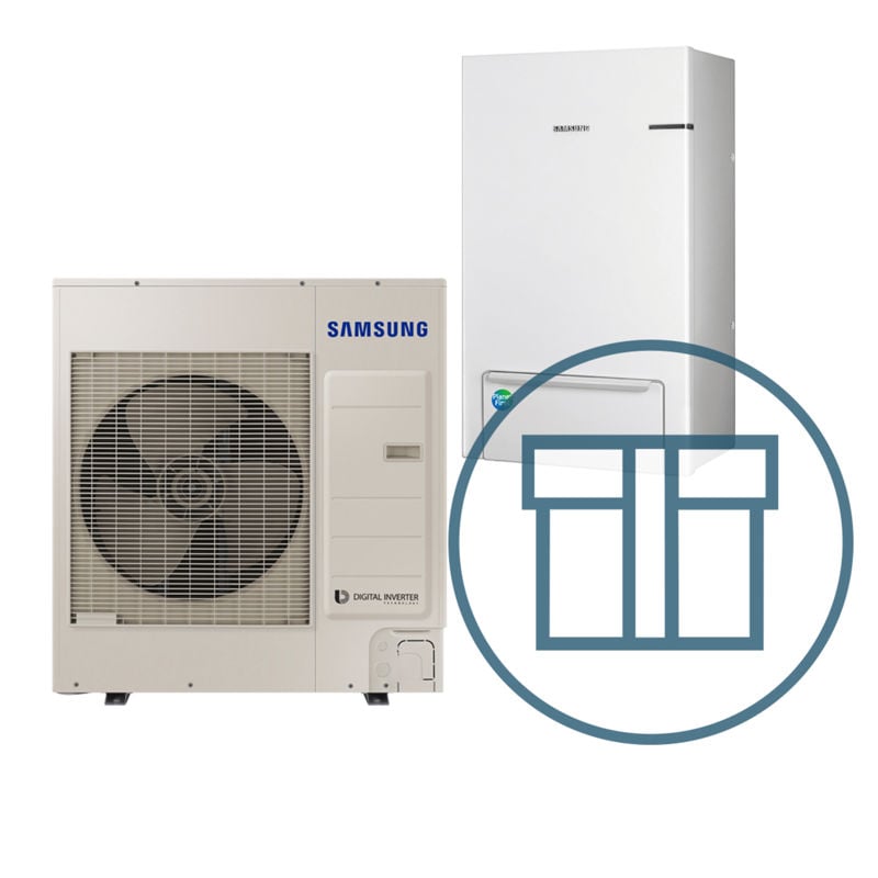 EHS 9 kW splitt luft-vann varmepumpe