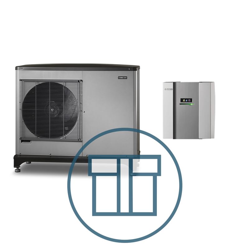 F2040-12 Inverter med SMO 40, 1~ 230 V systempakke luft-vann varmepumpe