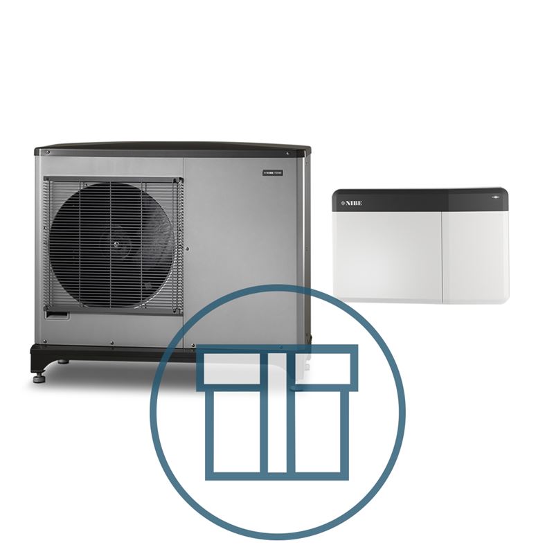 F2040-12 Inverter med SMO S40, 1~ 230 V systempakke luft-vann varmepumpe