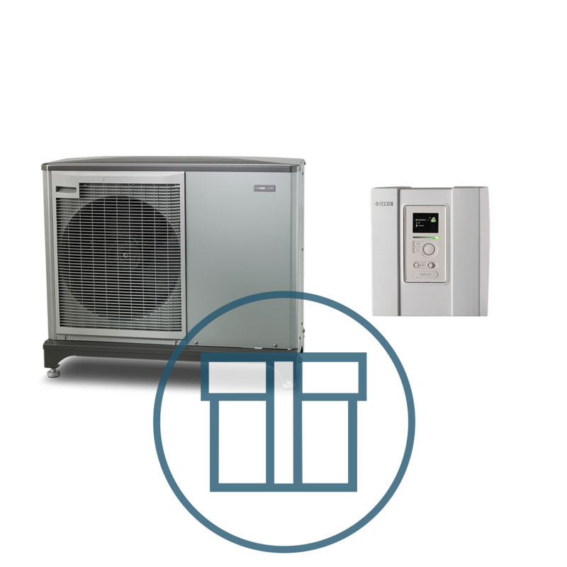 F2040-8 Inverter med SMO 20, 1~ 230 V systempakke luft-vann varmepumpe