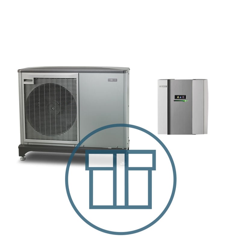 F2040-8 Inverter med SMO 40, 1~ 230 V systempakke luft-vann varmepumpe