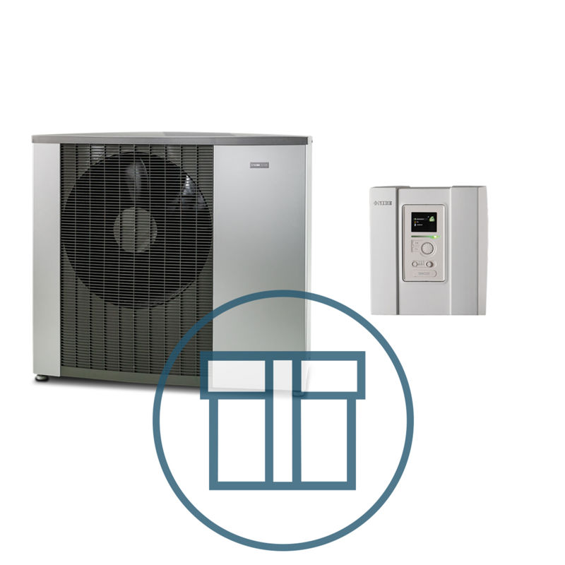 F2120-12 Inverter med SMO 20, 3~ 400 V, systempakke luft-vann varmepumpe