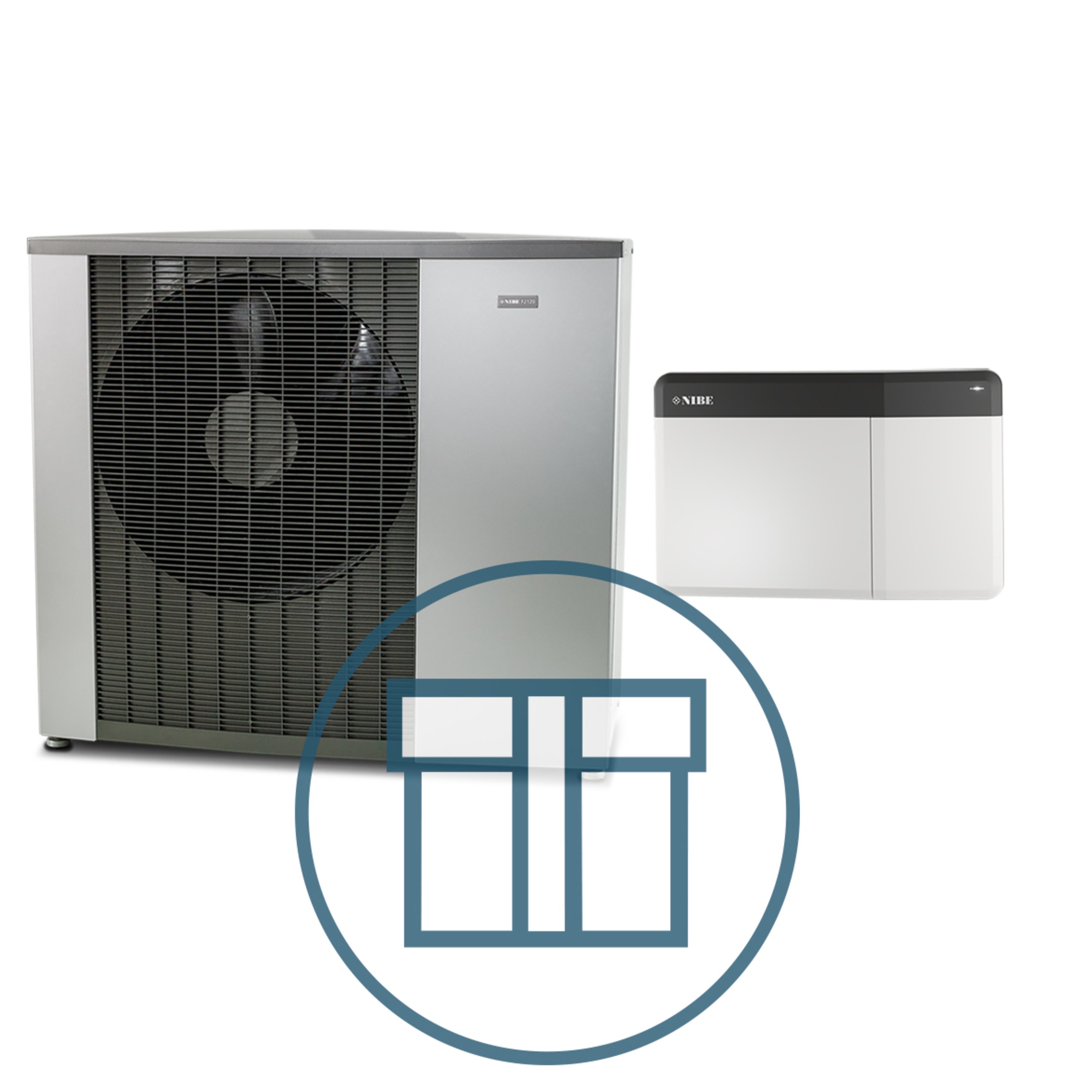 F2120-16 Inverter med SMO S40, 3~ 400 V systempakke luft-vann varmepumpe