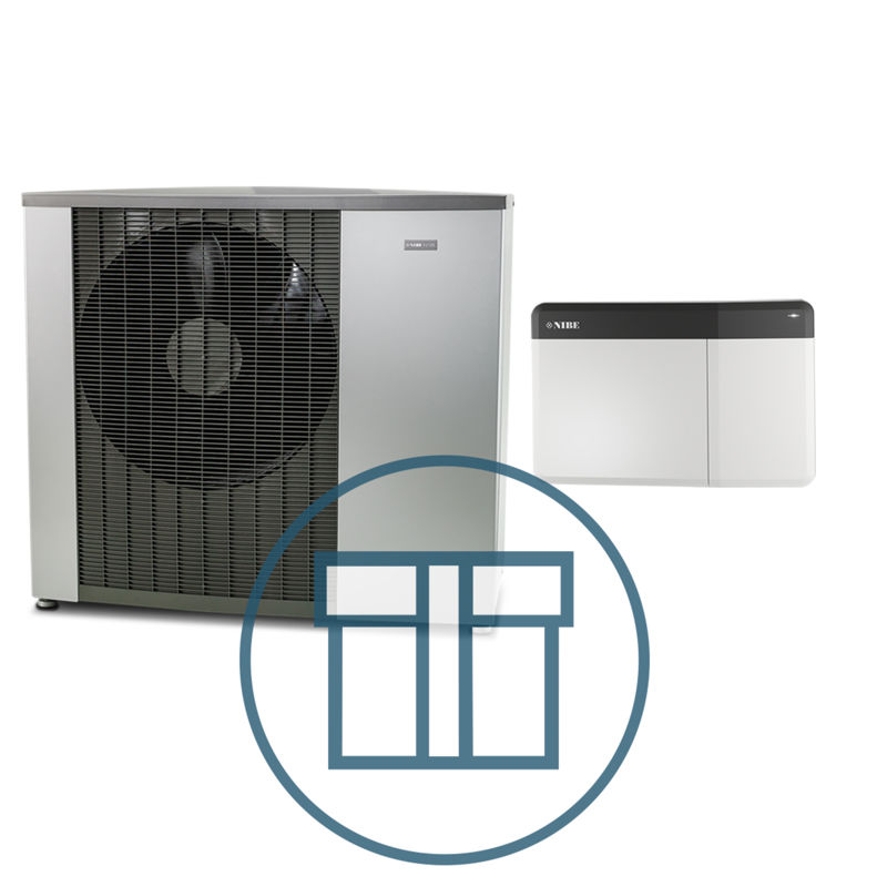 F2120-12 Inverter med SMO S40, 1~ 230 V systempakke luft-vann varmepumpe