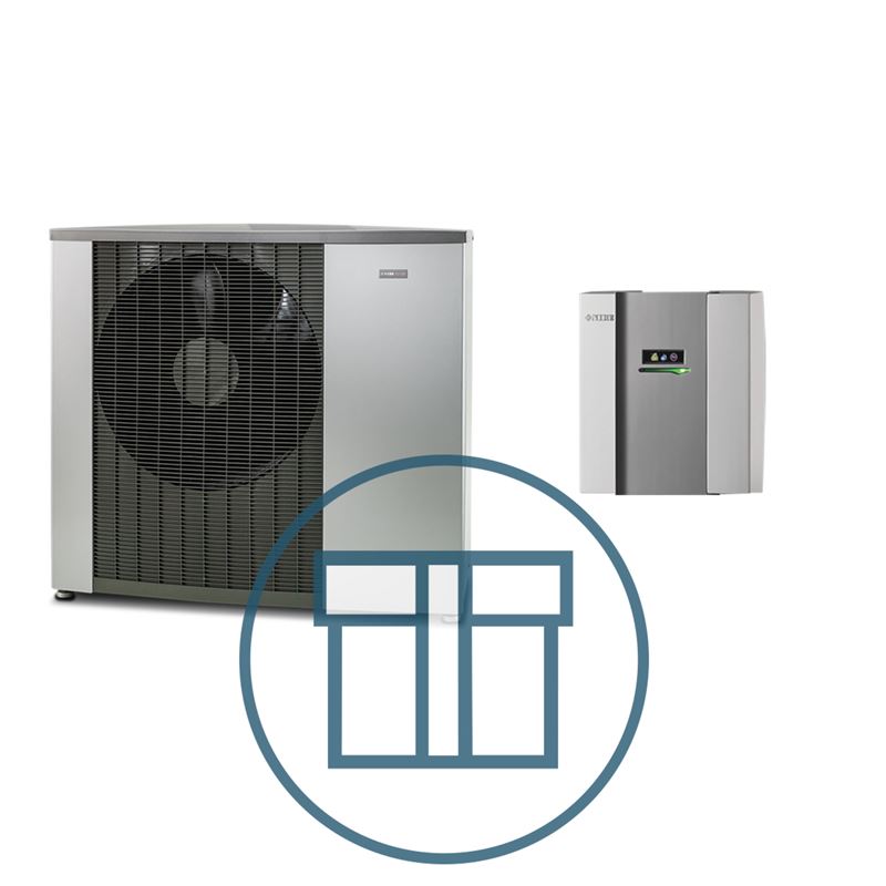 F2120-8 Inverter med SMO 40, 3~ 400 systempakke luft-vann varmepumpe