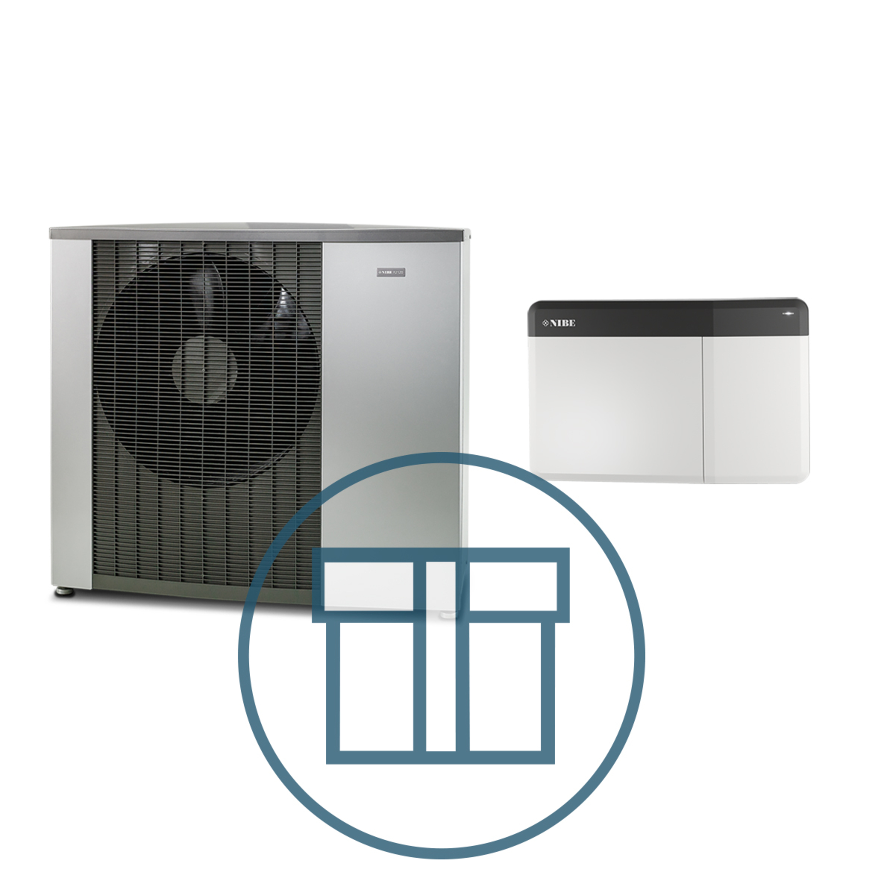 F2120-8 Inverter med SMO S40, 3~400 V systempakke luft-vann varmepumpe