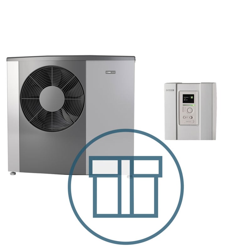 S2125-8 Inverter med SMO 20, 1~ 230 V systempakke luft-vann varmepumpe