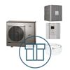 AMS 10-12 Inverter med HBS 05-12 og SMO 20, splitt systempakke luft-vann varmepumpe