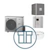 AMS 10-8 Inverter med HBS 05-12 og SMO 20, splitt systempakke luft-vann varmepumpe