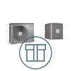 AMS 20-6 Inverter og HBS 20-6, splitt systempakke luft-vann varmepumpe