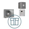 AMS 20-6 Inverter med HBS 20-6 og SMO 20, splitt systempakke luft-vann varmepumpe