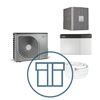 AMS 20-6 Inverter med HBS 20-6 og SMO S40, splitt systempakke luft-vann varmepumpe med R32