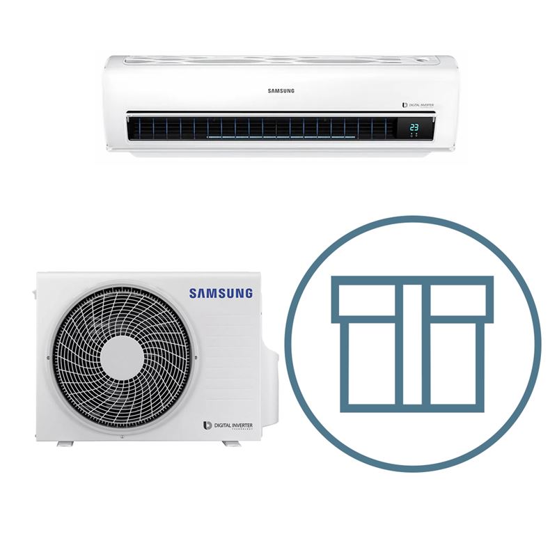 NCAC 100 H&#248;y vegg, R410a, 3~ 400 V, systempakke luft-luft aircondition