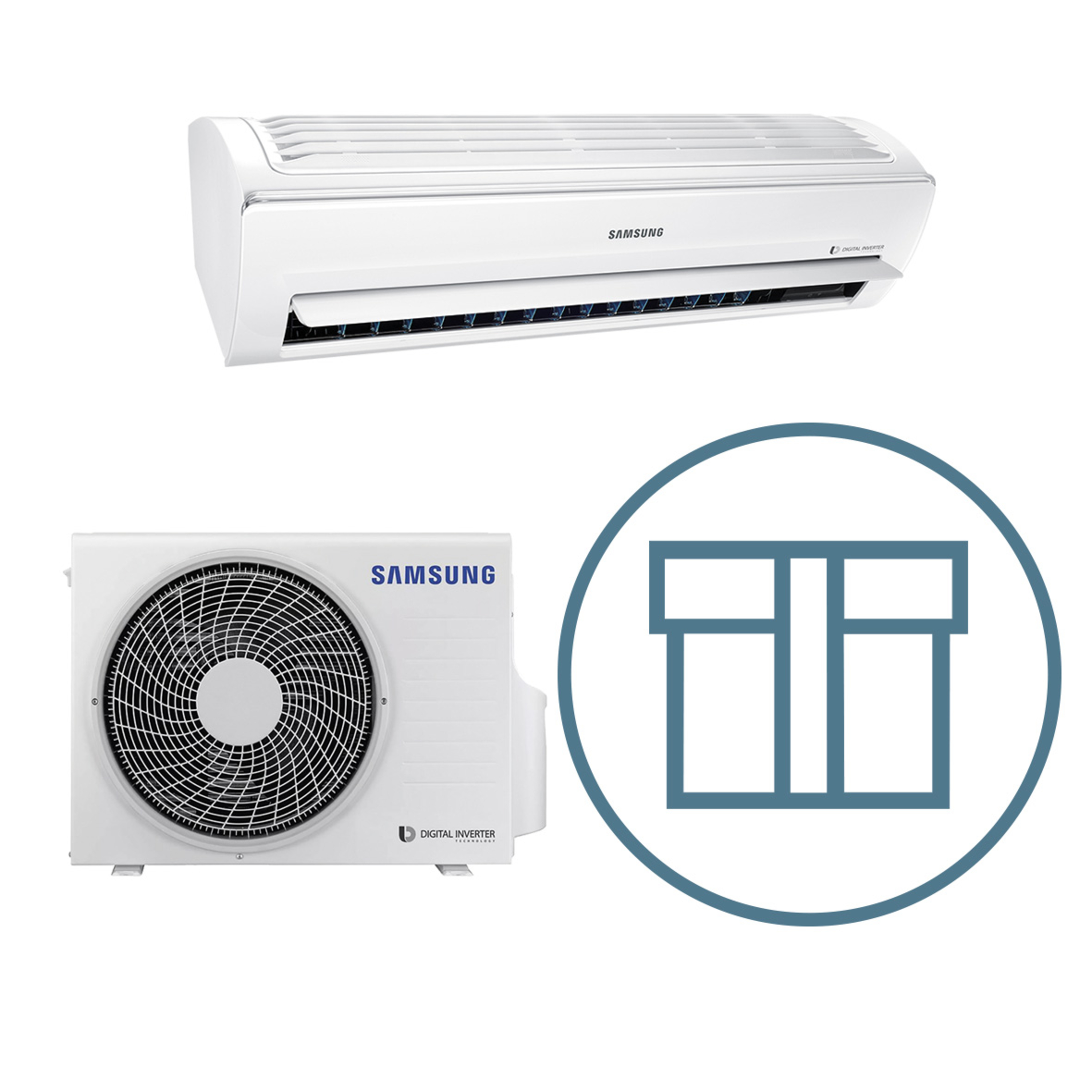 CAC A3050 026, R410a, systempakke luft-luft varmepumpe