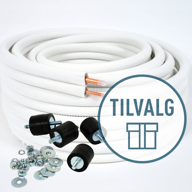Tilvalgspakke CAC100-140, rør, konsoller, dempere og varmekabel