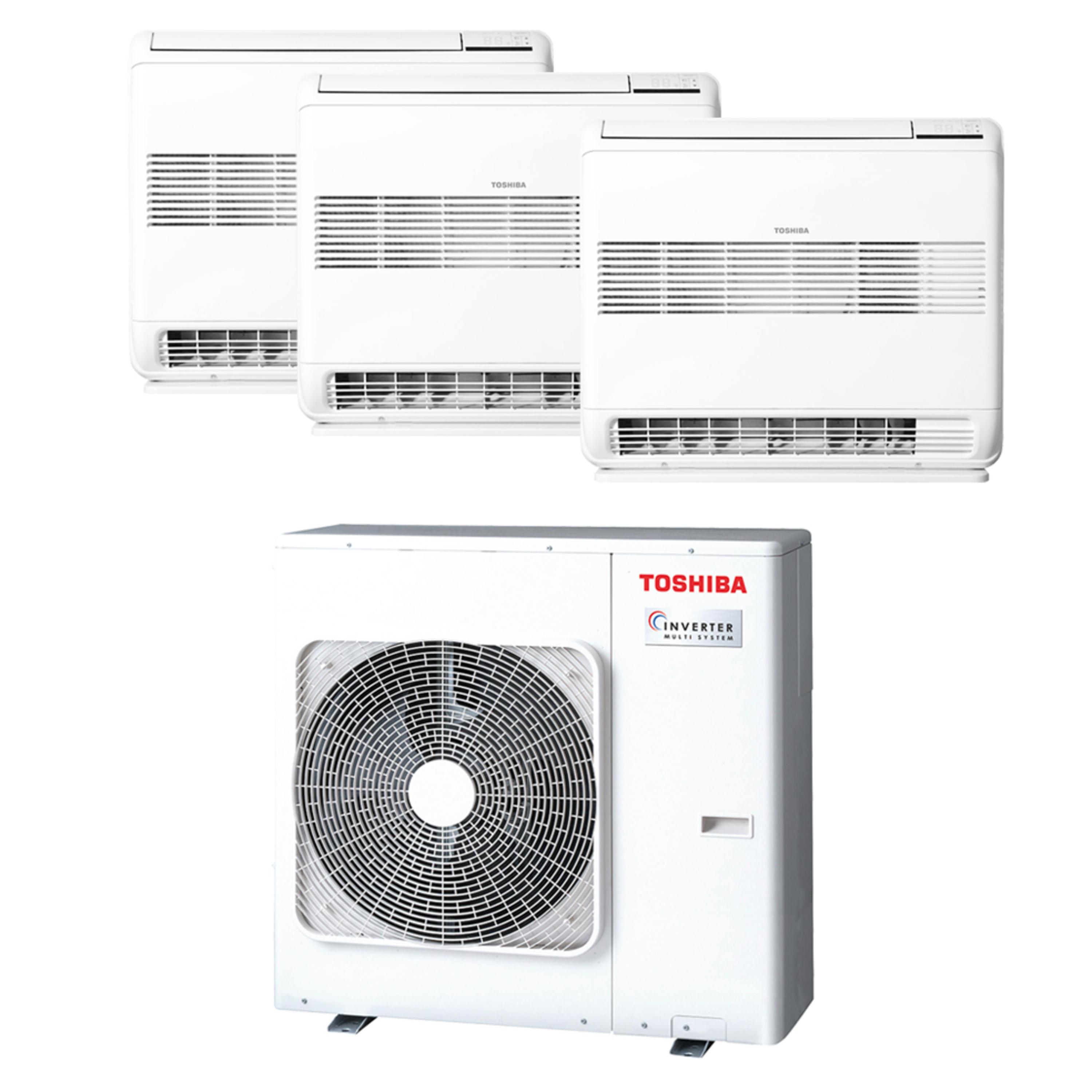 Gulvmodell Multisplitt 3 stk 13, 3M26 luft-luft varmepumpe