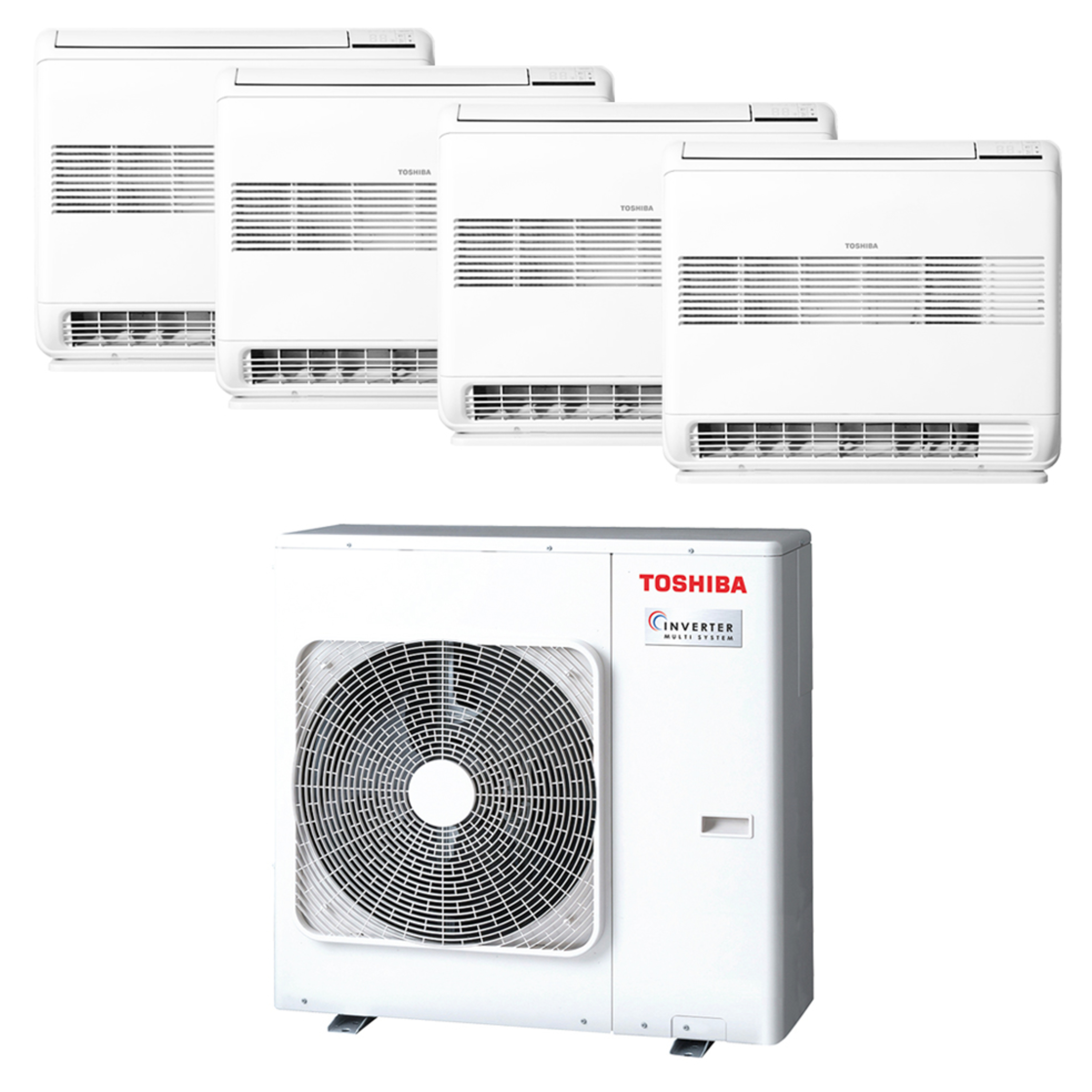 Gulvmodell Multisplitt 4 stk 13, 4M27 luft-luft varmepumpe