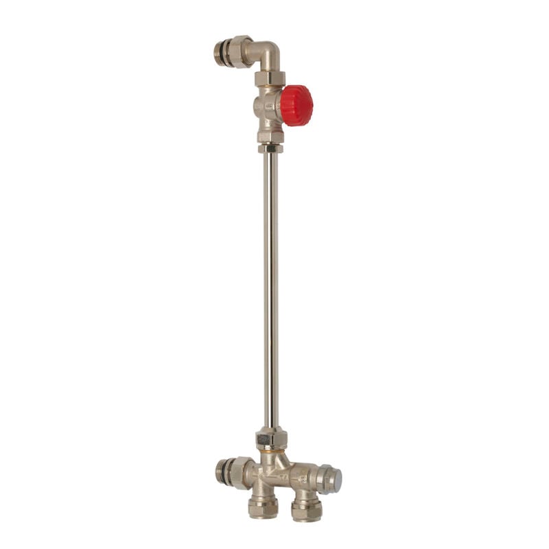 Ventilsett Tworett TRV3, 2-rørs, side-/underforbinding for 500 mm høy Kermi radiator