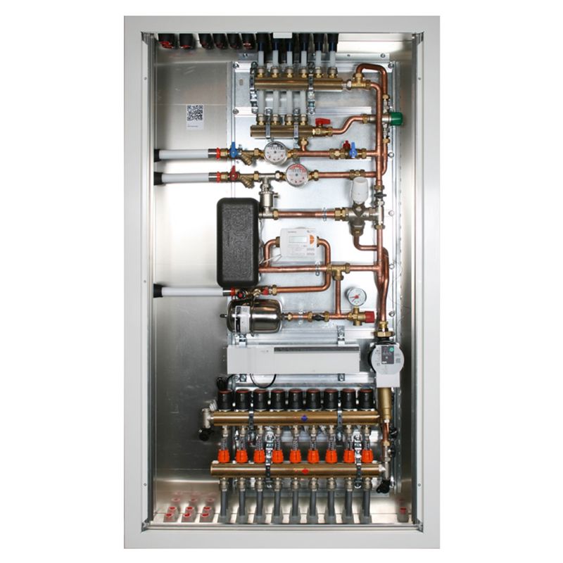 Teknisk modul A20, 3-rørs m/ sirkulasjonspumpe, 7 GV, 0 R, 6 KV, 4 VV, venstre